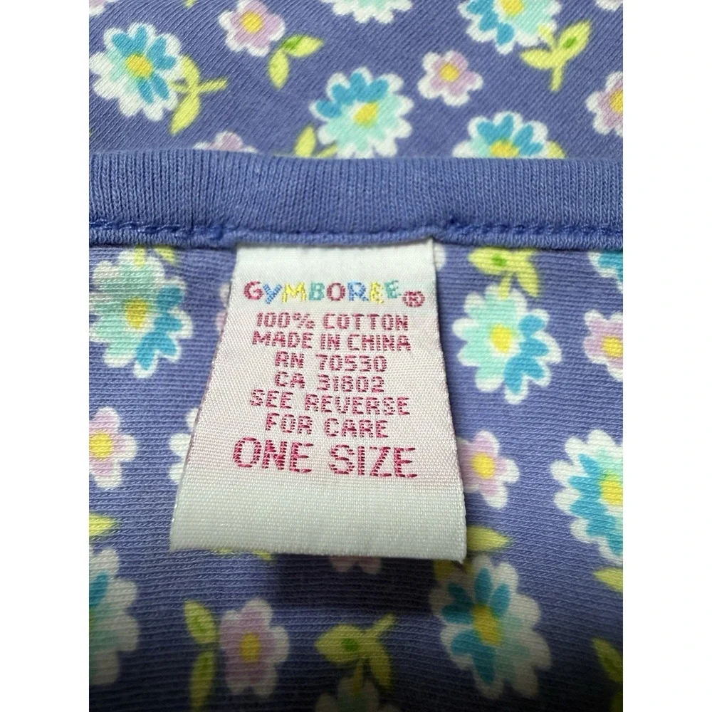 Vtg Gymboree 1998 Watercolors Blanket Orchid Floral Purple Rainbow Tag Rare